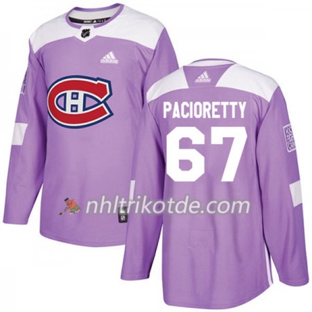 Montreal Canadiens Trikot Max Pacioretty 67 Adidas 2017-2018 Lila Fights Cancer Practice Authentic - Herren